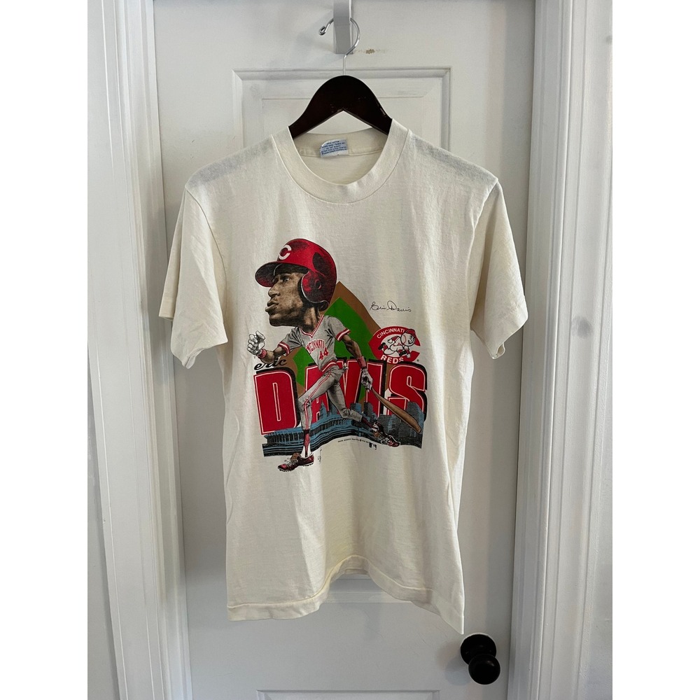 Vintage 1989 Eric‎ Davis Cincinnati Reds T